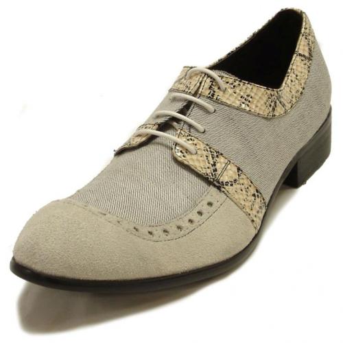 Encore By Fiesso Beige Genuine Leather Shoes FI6641